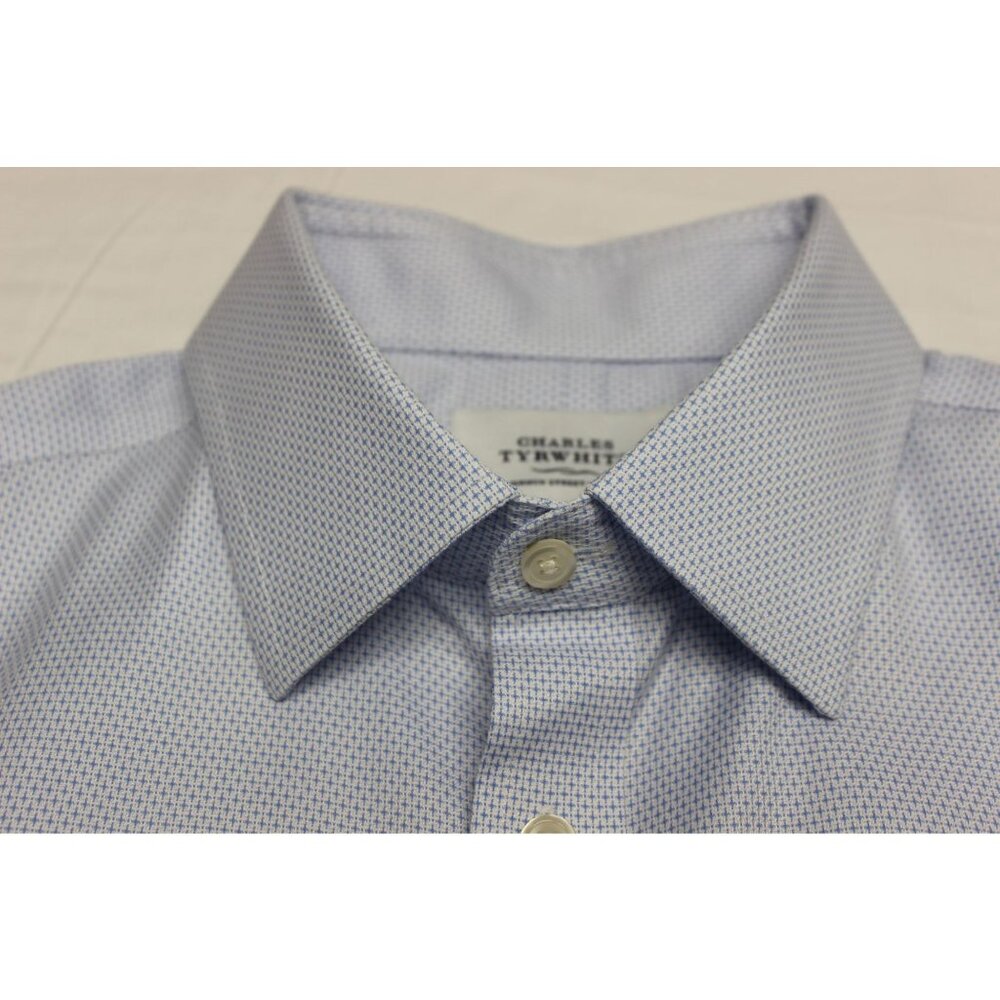 Charles Tyrwhitt men's classic fit non-iron patterned button front shirt 17 - Picture 13 of 13